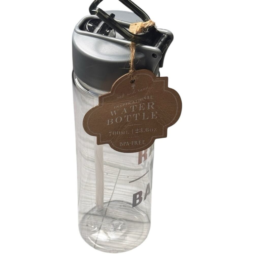 Oak & Reed Water Bottle with Gray  Lid Inspirational Water Bottle 23.6 oz NWT